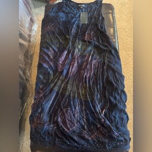 - NWT blue maxi dress sleeveless. One size plus.